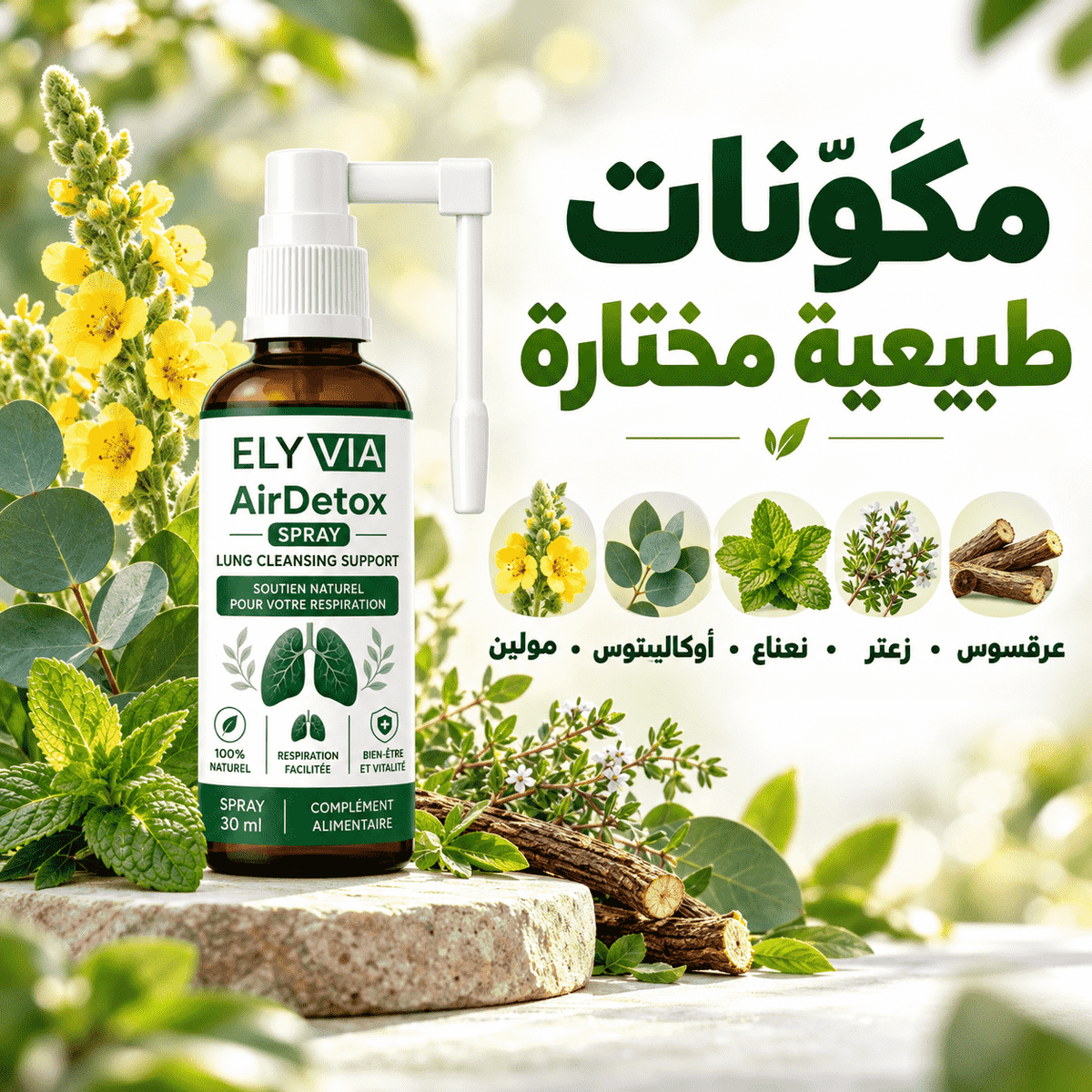 ELYVIA – بخاخ طبيعي لدعم راحة التنفس